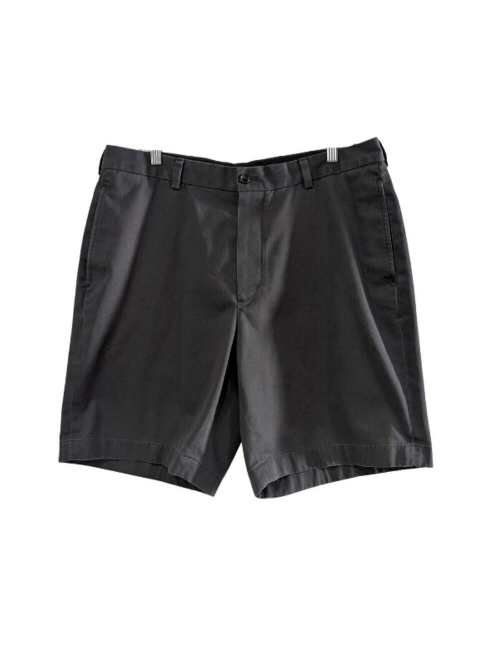 Brooks Brothers 346 Men's Advantage Chino Shorts, Navy Blue, Size 36, Flat Front